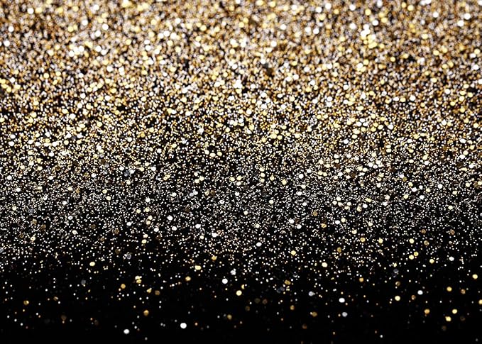 SJOLOON Black and Gold Backdrop Gold Spots Backdrop Vinyl Photography Backdrop by SJOLOON