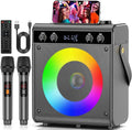 Karaoke Machine with 2 Wireless Microphones, Portable Bluetooth Speaker by Beyourownsuperstar