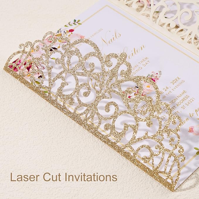 25pcs Personalized Wedding Invitations - Image 6