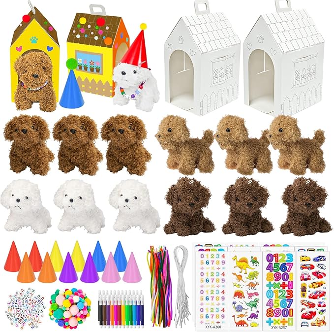 Cinrobiye 12 Sets Adopt a Puppy Party Favors DIY Dog Party Boxes Set Include 12 by Cinrobiye
