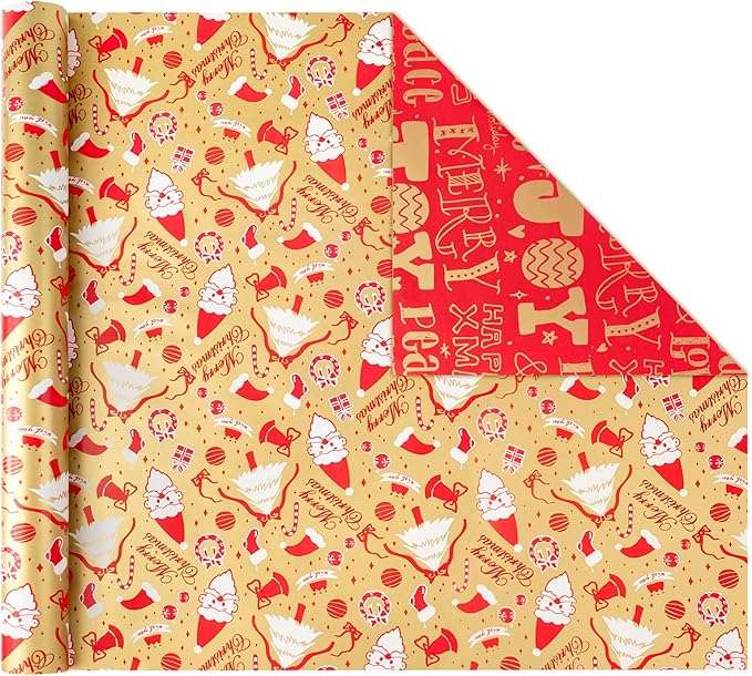Christmas Gift Wrapping Paper Rolls, 3 Rolls 17inches x 198inches Reversible - Image 8