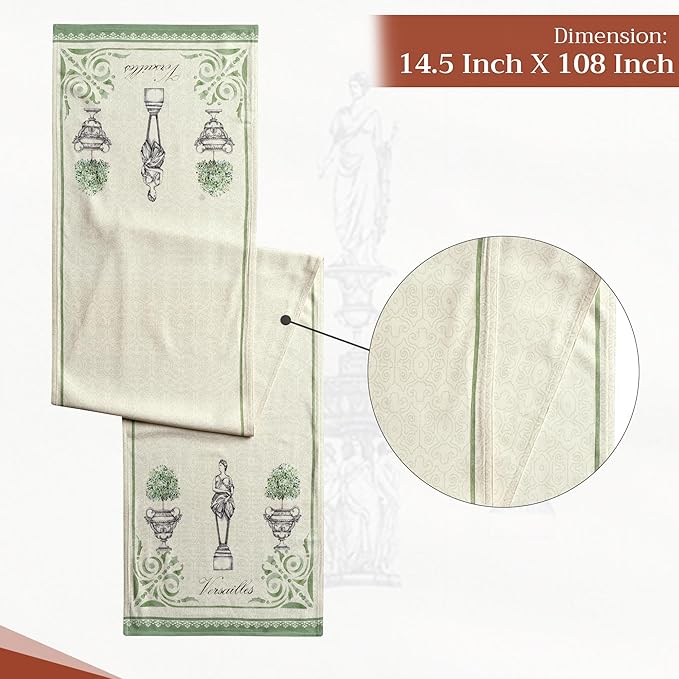 Maison d' Hermine Table Runner 100% Cotton Double Layer Table Runners 108 - Image 4