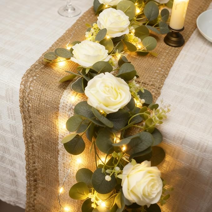 2 Pack 5.9 FT Artificial Flower Garland - Image 4