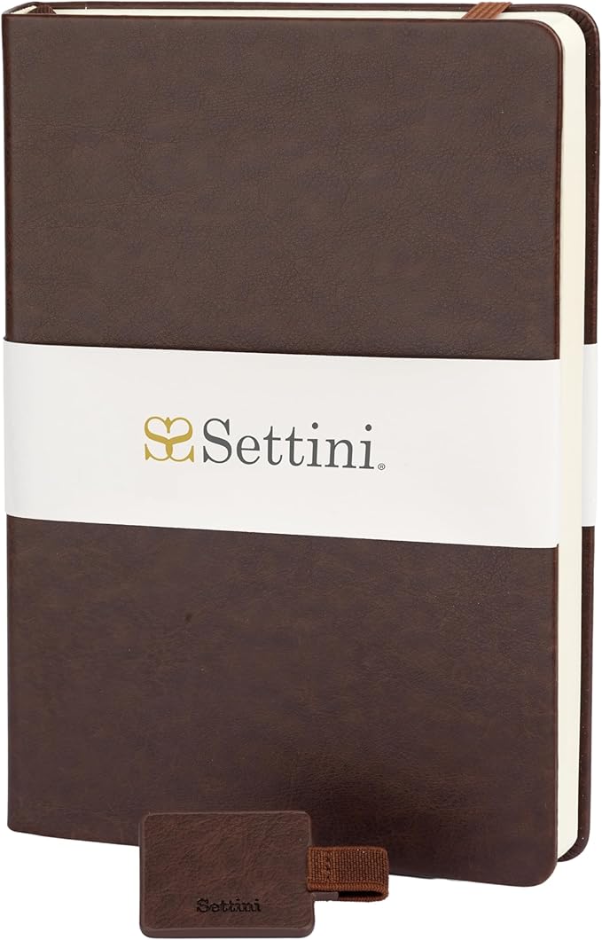 SETTINI Journal Notebook for Writing, Vegan Leather Hardcover Notebook by Settini