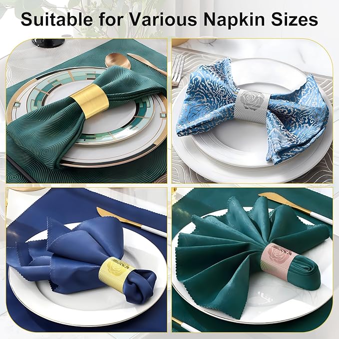 Polymer Material Reusable Napkin Band, Glue-Free Tear-Proof Water Resistant - Image 4