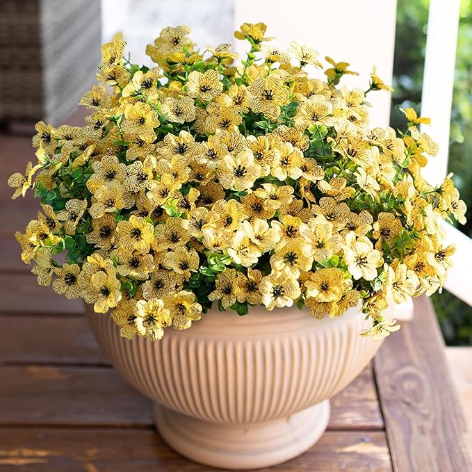HyeFlora Artificial Fall Flowers Faux Mums - Image 8