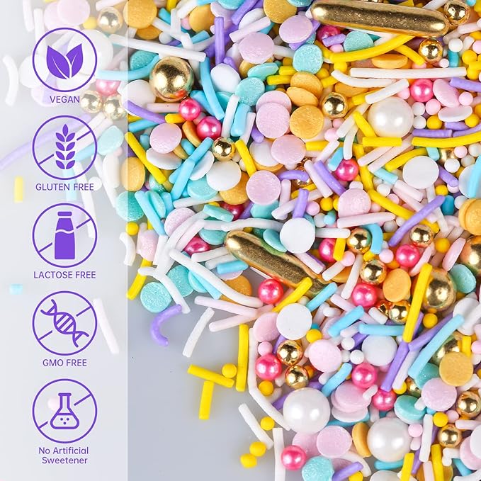 Rainbow Sprinkles for Cake Decorating 7ounce Cake sprinkles for Cupcakes Topper - Image 4