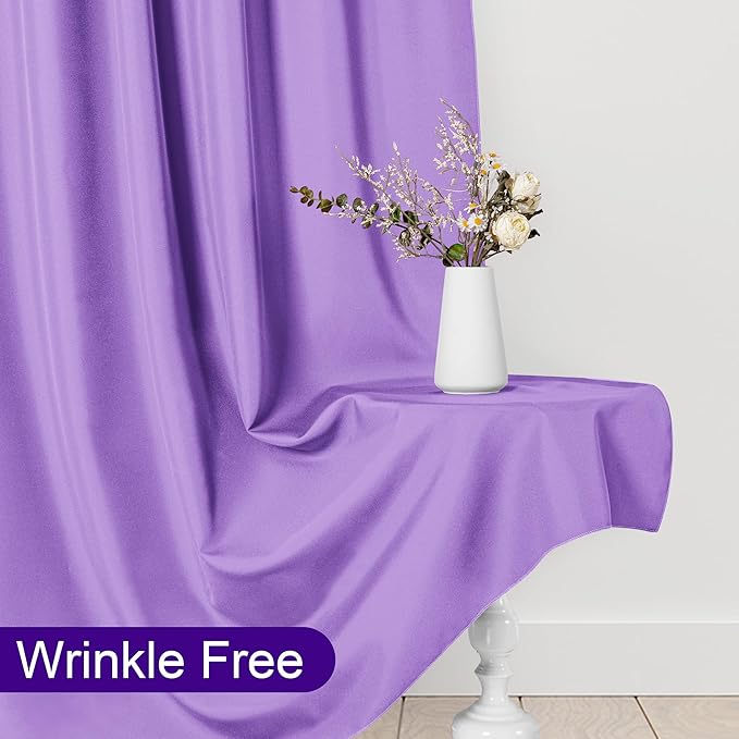 DWCN 10x8 FT Lavender Backdrop Curtains - Image 5