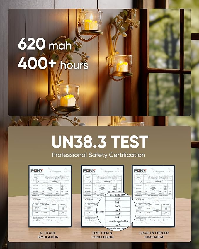 Homemory 12pcs Remote Timer LED Tea Lights Candles, 400+Hours Flickering - Image 4