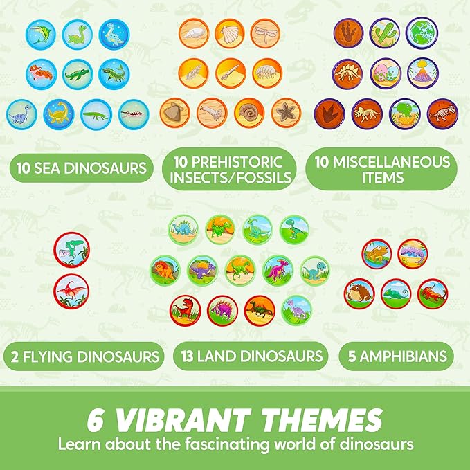 JOYIN 50PCS Dinosaur Stamps for Kids, 50 Different Designs, Sea Creatures - Image 2