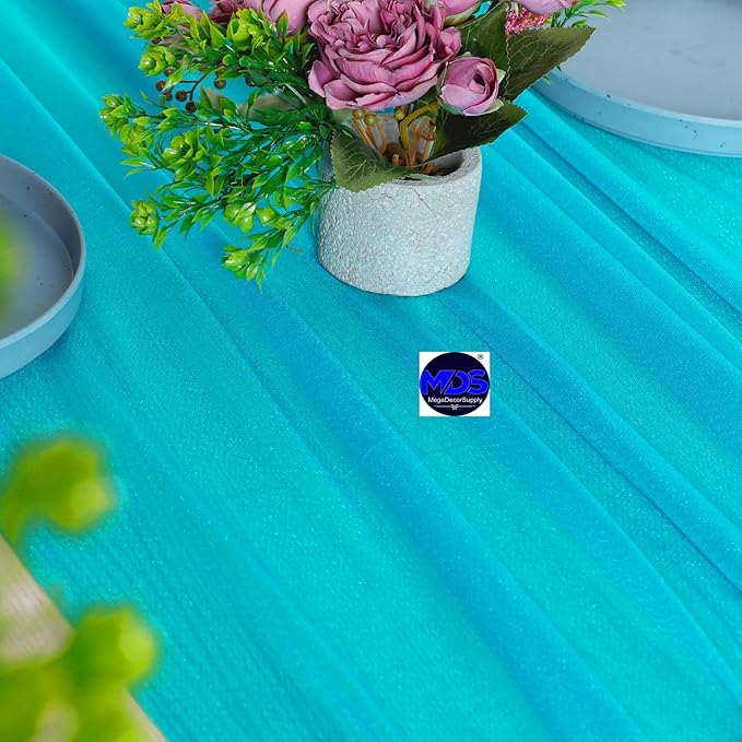 MDS 15 Pack 10ft Chiffon Table Runner 29 x 120 Inches Sheer Wedding Runner - Image 2
