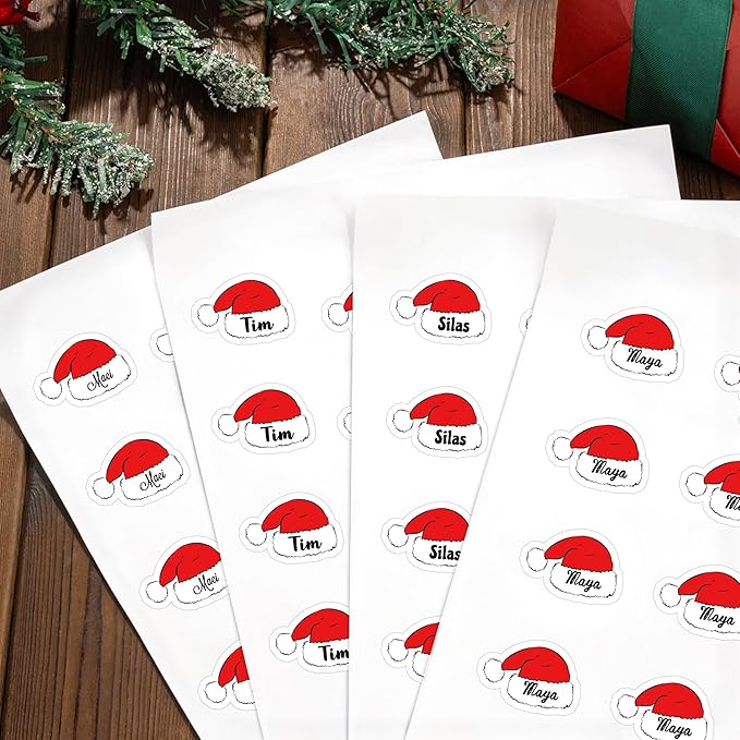 Personalized Christmas Stickers, Custom Name Waterproof Christmas Gift Tags - Image 6