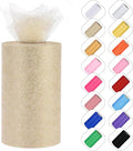 Glitter Tulle Rolls 6” by 50 Yards Sparkle Tulle Fabric Ribbon Sequin Tulle by ICOSHOW