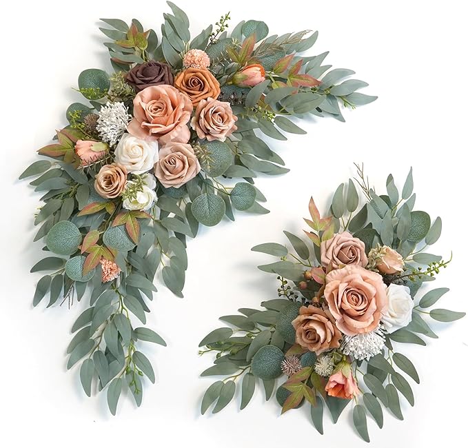 Faux Flower Swag Set of 2 for Wedding Welcome Signs Floral Swag Wedding by Piklado