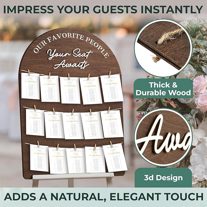 STOFINITY Wedding Seating Chart Board Display - Image 4