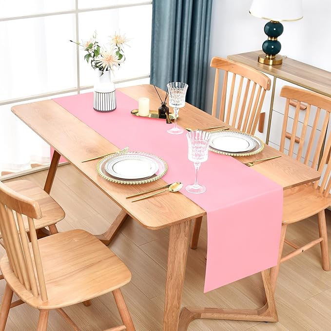 Farmhouse Pink Table Runner Dining Table Runners 60 Inches Long Coffee Table - Image 2