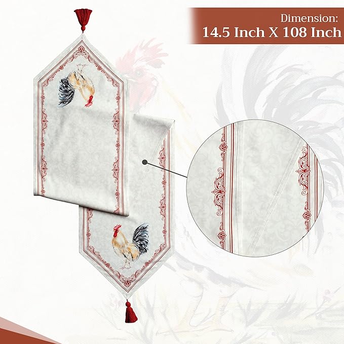 Maison d' Hermine Table runner 100% Cotton Double Layer Table Runners 108 - Image 4