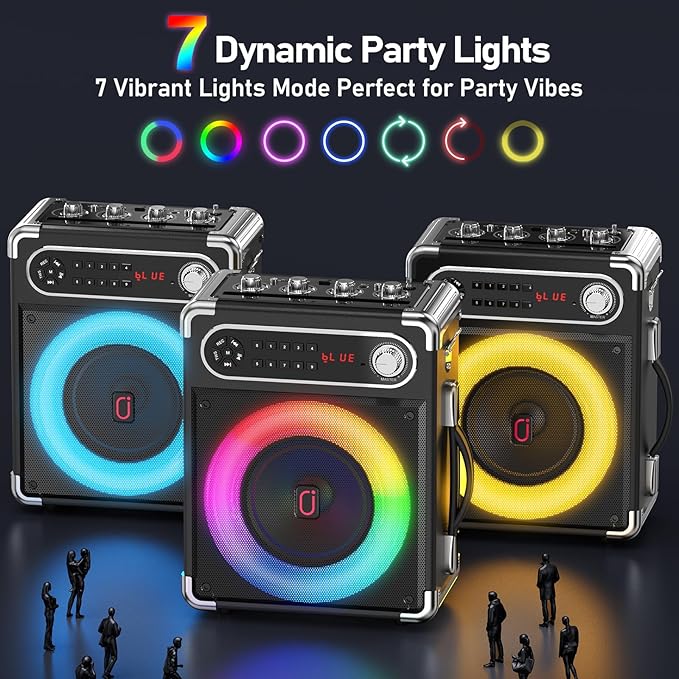 Karaoke Machine with 2 Wireless Microphones, 【Upgraded 6.5"Woofer & - Image 9