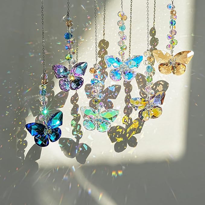 HDCRYSTALGIFTS 6PCS Crystal Butterfly Suncatchers - Image 5