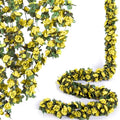 8 Pcs x 8.2 ft Flower Garland Artificial Rose Vine Flowers by PONKING