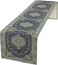 Boho Bohemia Style Blue Teal Table Runner, Country Rustic Farmhouse Magical by Unknown