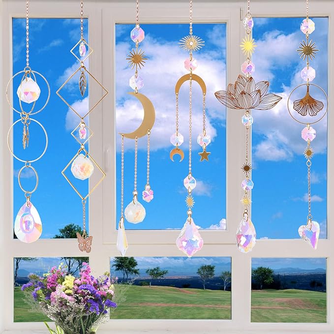 6Pieces Colorful Crystals Suncatcher Hanging - Image 6