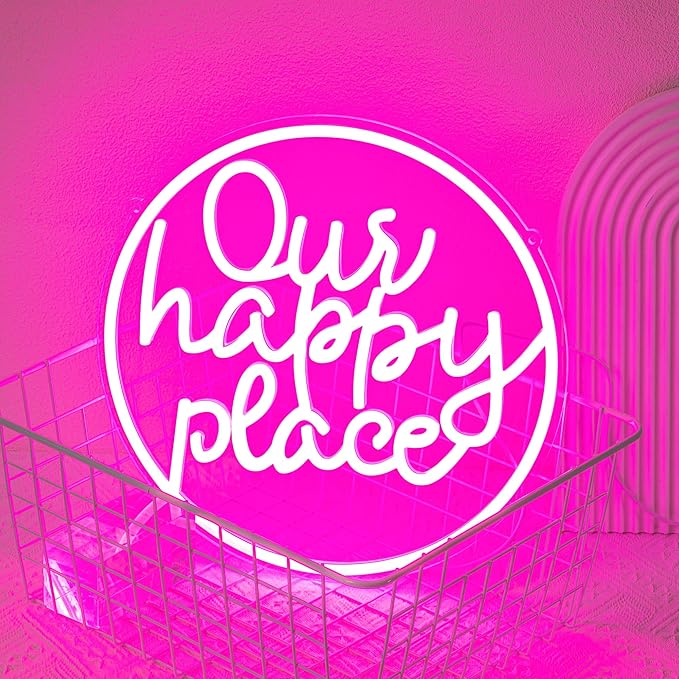 "Our happy place" Neon Sign Happy Place Neon Light - Image 2