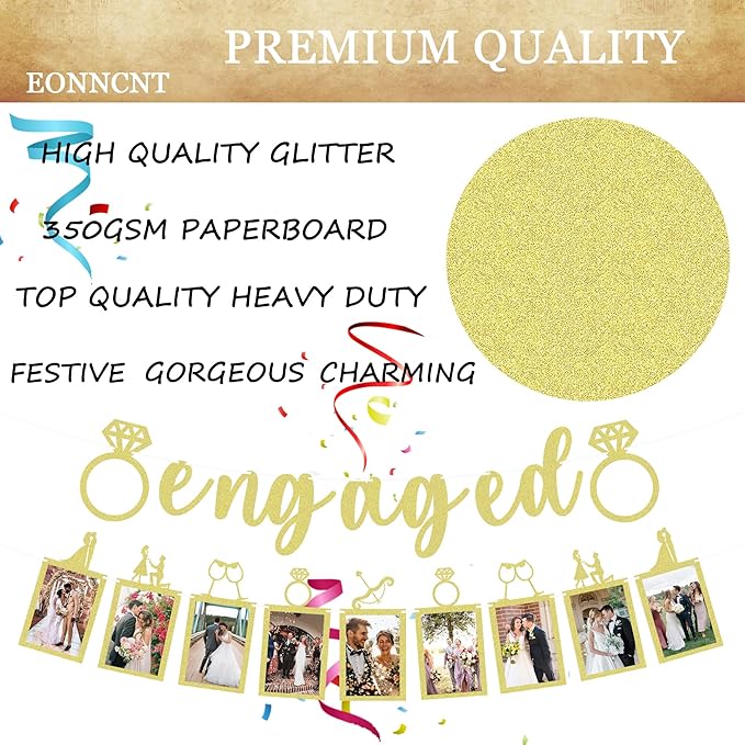 Pre-Strung Engaged Photo Banner - Image 7