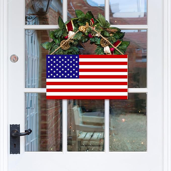 American Flag Door Hanging Sign，Farmhouse Patriotism Artwork Decorations Signs - Image 9