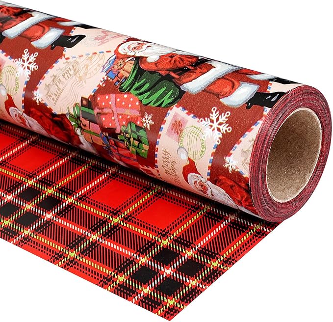 Ulmasinn Reversible Christmas Wrapping Paper Roll by Ulmasinn