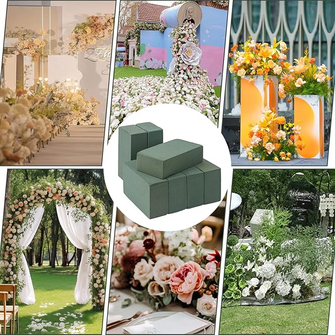 IHDYPPEW 30 PCS Green Floral Foam Blocks, 5.5"L x 3.1"W x 1.7"H Floral Foam - Image 7