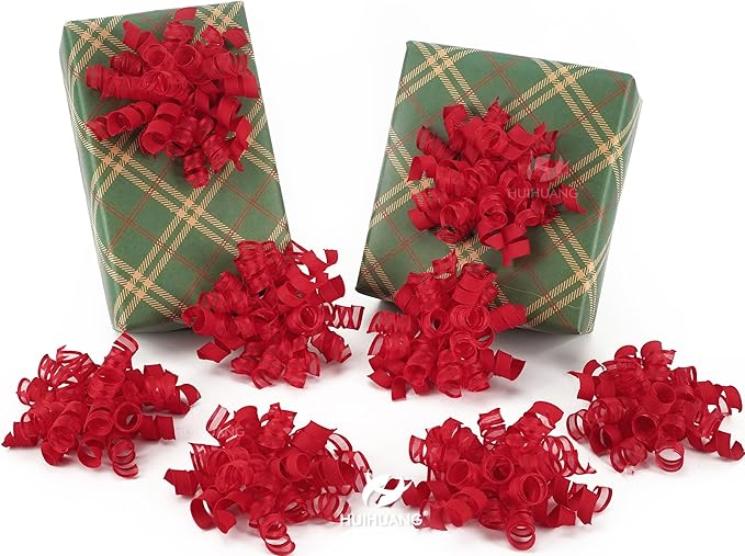 HUIHUANG Red Bows for Gift Wrapping Christmas Gift Bows 5 inch x 8 Counts by HUIHUANG