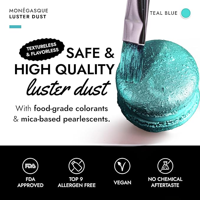 MONÉGASQUE Teal Blue Edible Glitter - Image 2