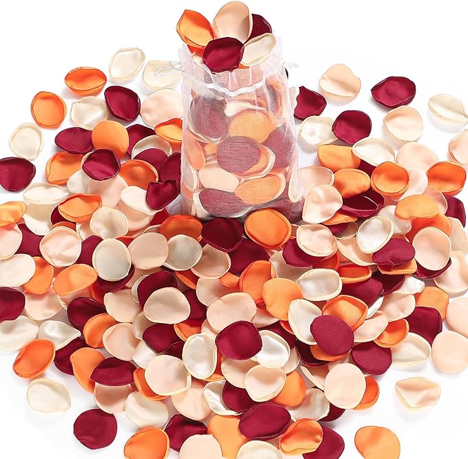 Alecono  Silk Rose Petals, Faux Rose Flower Petals Bulk by AleconoBetterYourLife