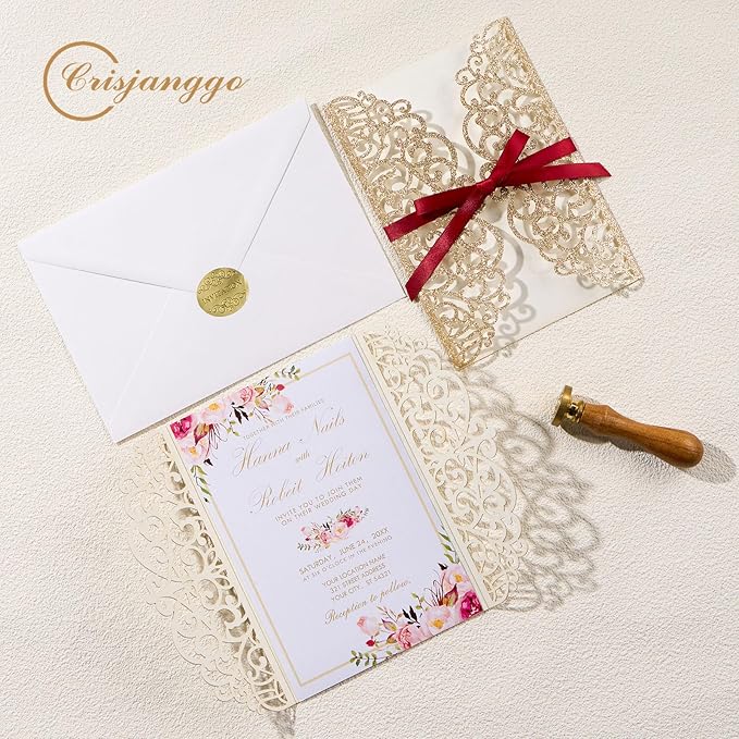 25pcs Personalized Wedding Invitations - Image 4