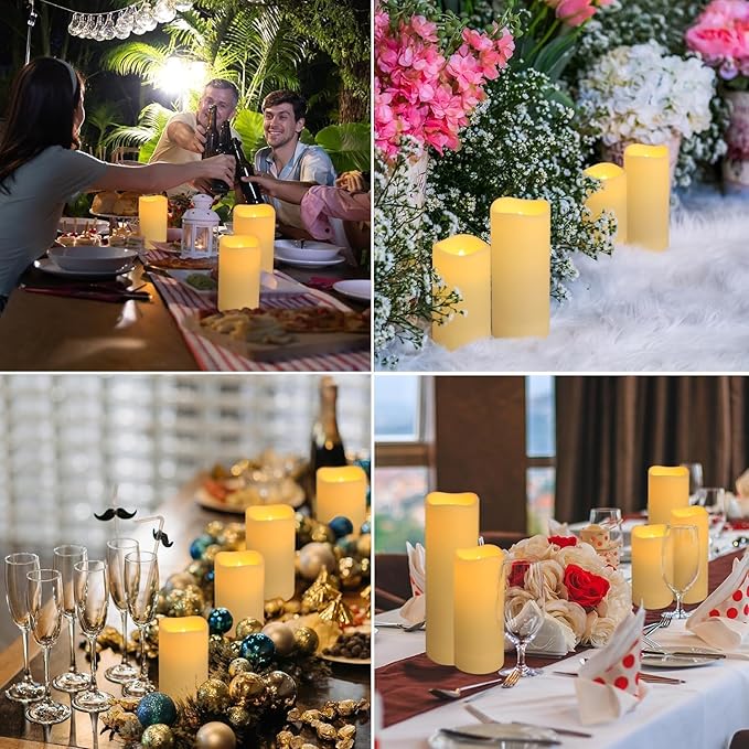 Set of 24 Waterproof Outdoor Flameless Candles, LED Candles - Image 3