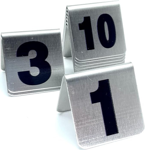 10 Pcs Metal Place Cards Stackable Tent Style Table Numbers，Place Card Holders by TRUEWON