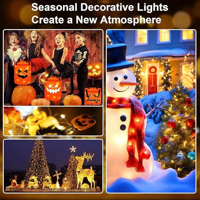 2 Pack 16Ft 50 LED Fairy Lights Mini String Lights Waterproof - Image 6