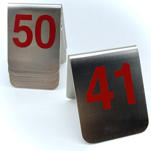 10 Pcs Metal Place Cards Stackable Tent Style Table Numbers，Place Card Holders by TRUEWON