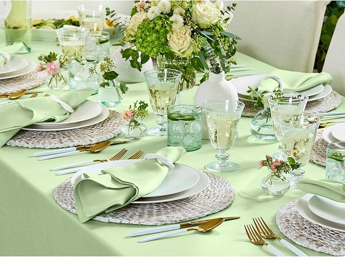 Solino Home Linen Tablecloth for Rectangle Tables 60 x 108 Inch - Image 5