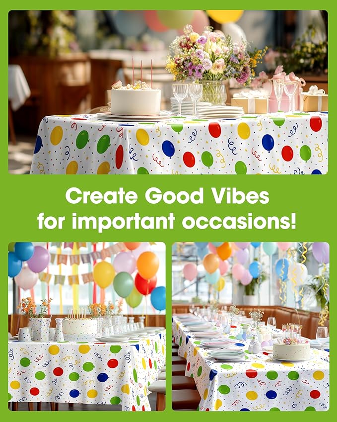 Pureegg Plastic Table Cloth Disposable 10 Pack, 54 x 108 Inch Table Cloths - Image 4