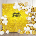 12PCS Gold Shimmer Wall Backdrop, Square Sequin Photo Backdrops Panel, Glitter by ZEBMOON