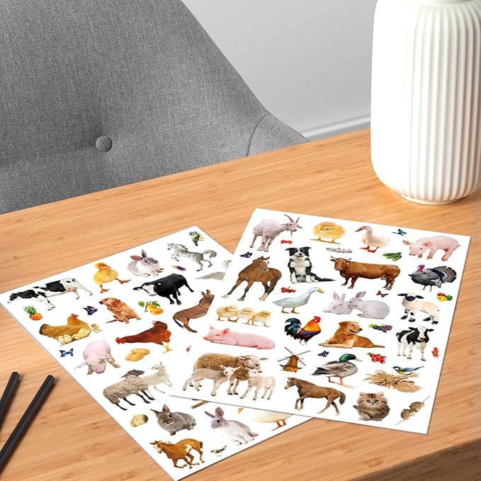 Farm Animals Stickers 720 Count Farm Animal Barnyard Cow Sheep Chicken Stickers - Image 7