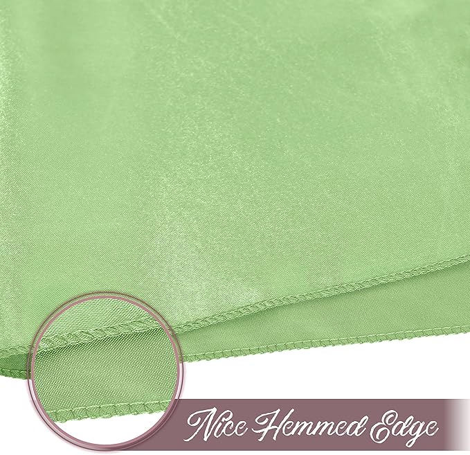 50 Pieces Sage Green Satin Napkins, Silky Soft Smooth Washable Napkins - Image 6