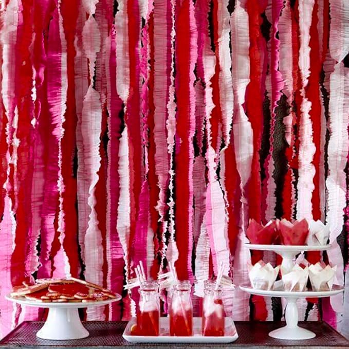 PartyWoo Crepe Paper Streamers 4 Rolls 328ft, Pack of Crepe Paper Pink and - Image 4