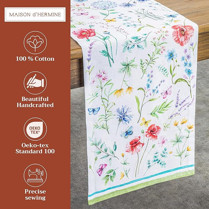 Maison d' Hermine Table Runner 100% Cotton Single Layer Table Runners 108 - Image 2