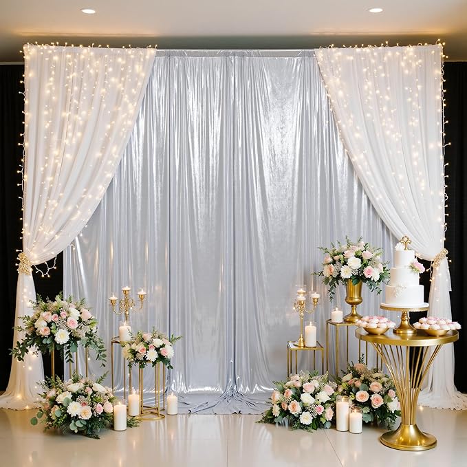 10x10FT Silver Sequin Backdrop - Image 8