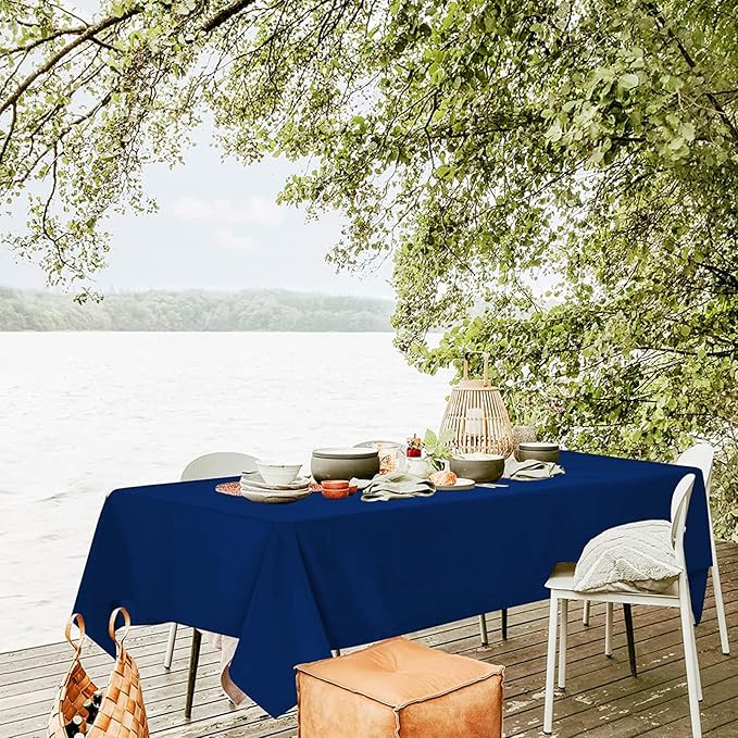6 Pack Navy Blue Tablecloths for 6ft Rectangle Tables 60 x 102 Inch - Image 4