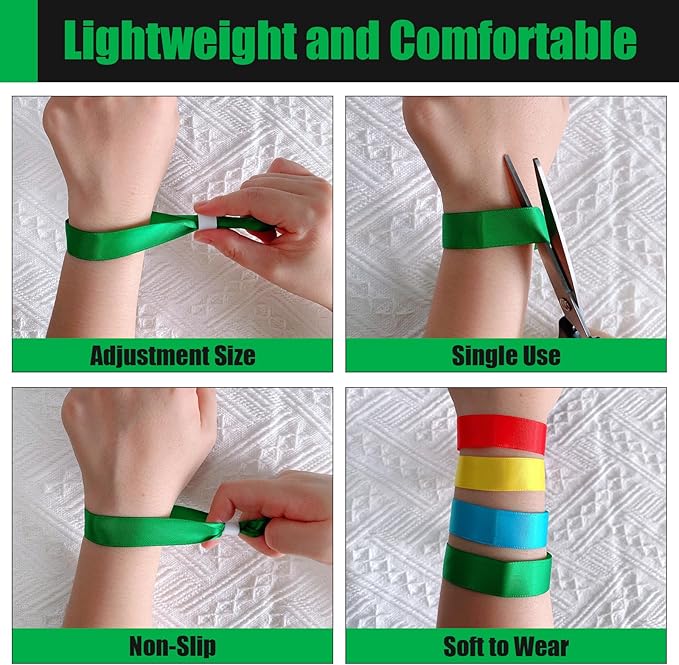 100 Pcs Cloth Event Wristbands, Event Wristbands, Colored Wrist Bands - Image 4