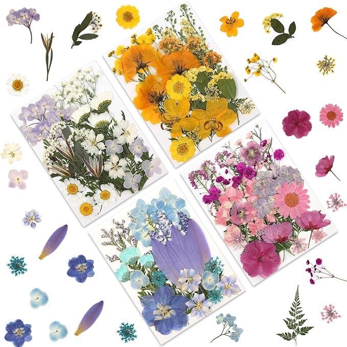 110P 4 Color Long Stem Dried Flowers by LUXEEASE